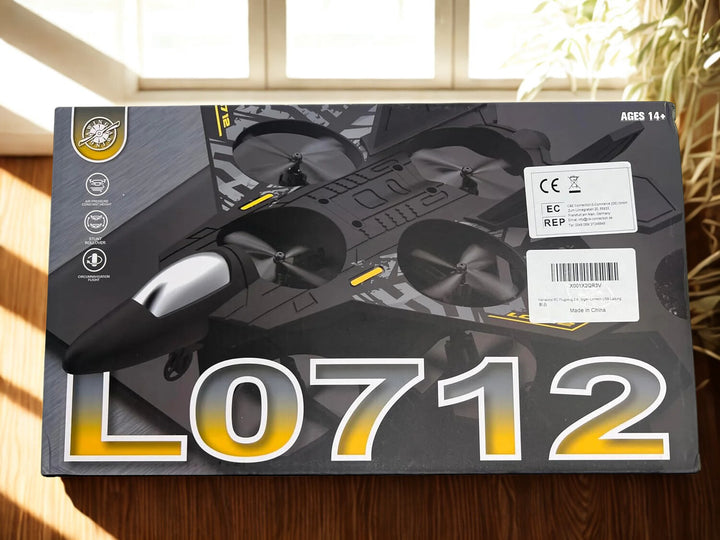 LO-712 Remote Control Fighter Jet – 2.4GHz RC Aeroplane with LED Lights | High-Speed Flying Toy for Kids & Adults