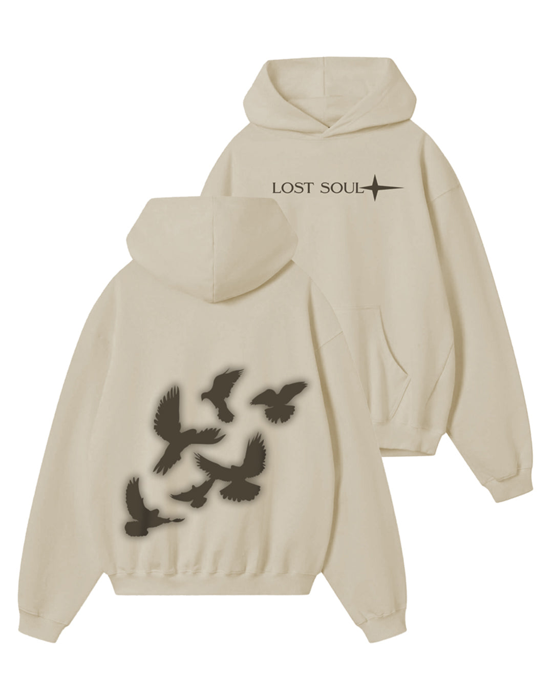 Jupiter Hotep Oversized Lost Soul Printed Hoodie