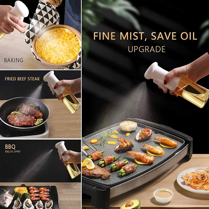 Kitchen Oil Spray Bottle - Perfect for Cooking and Frying