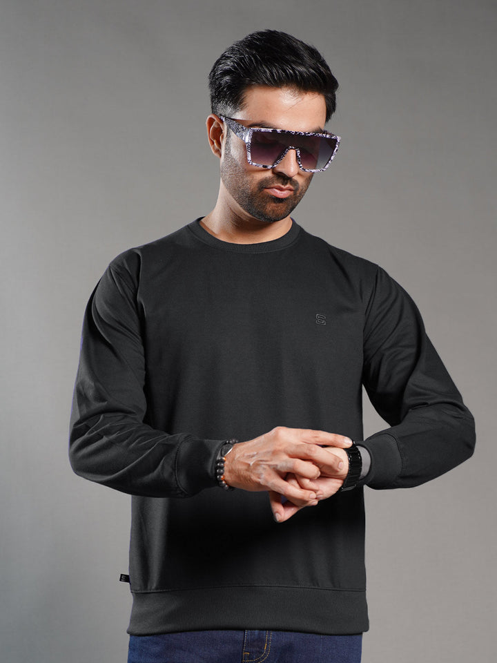 Black Men’s Fleece Sweat Shirt (SSF-014)