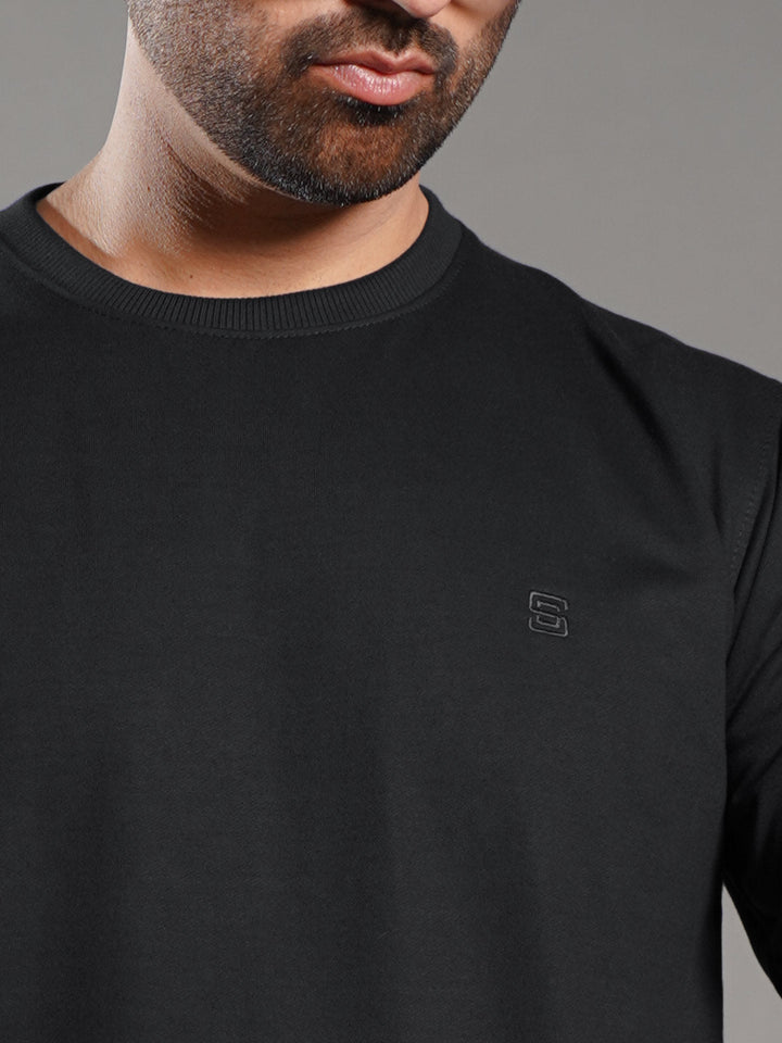 Black Men’s Fleece Sweat Shirt (SSF-014)