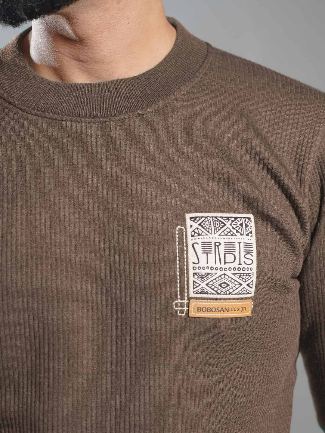 Brown Imported Men’s Fleece Sweat Shirt (SSPF-005)