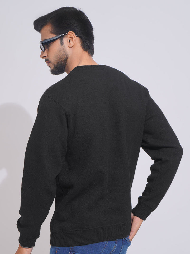 Black Men’s Fleece Sweat Shirt (TEE-219)