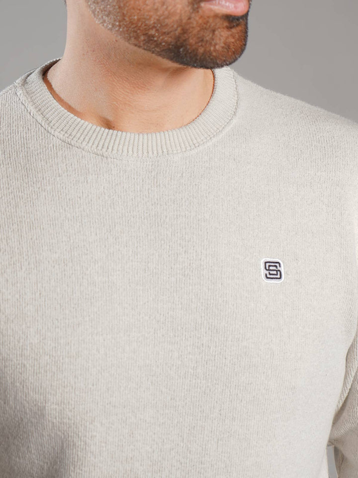 Light Brown Men’s Fleece Sweat Shirt (TEE-239)