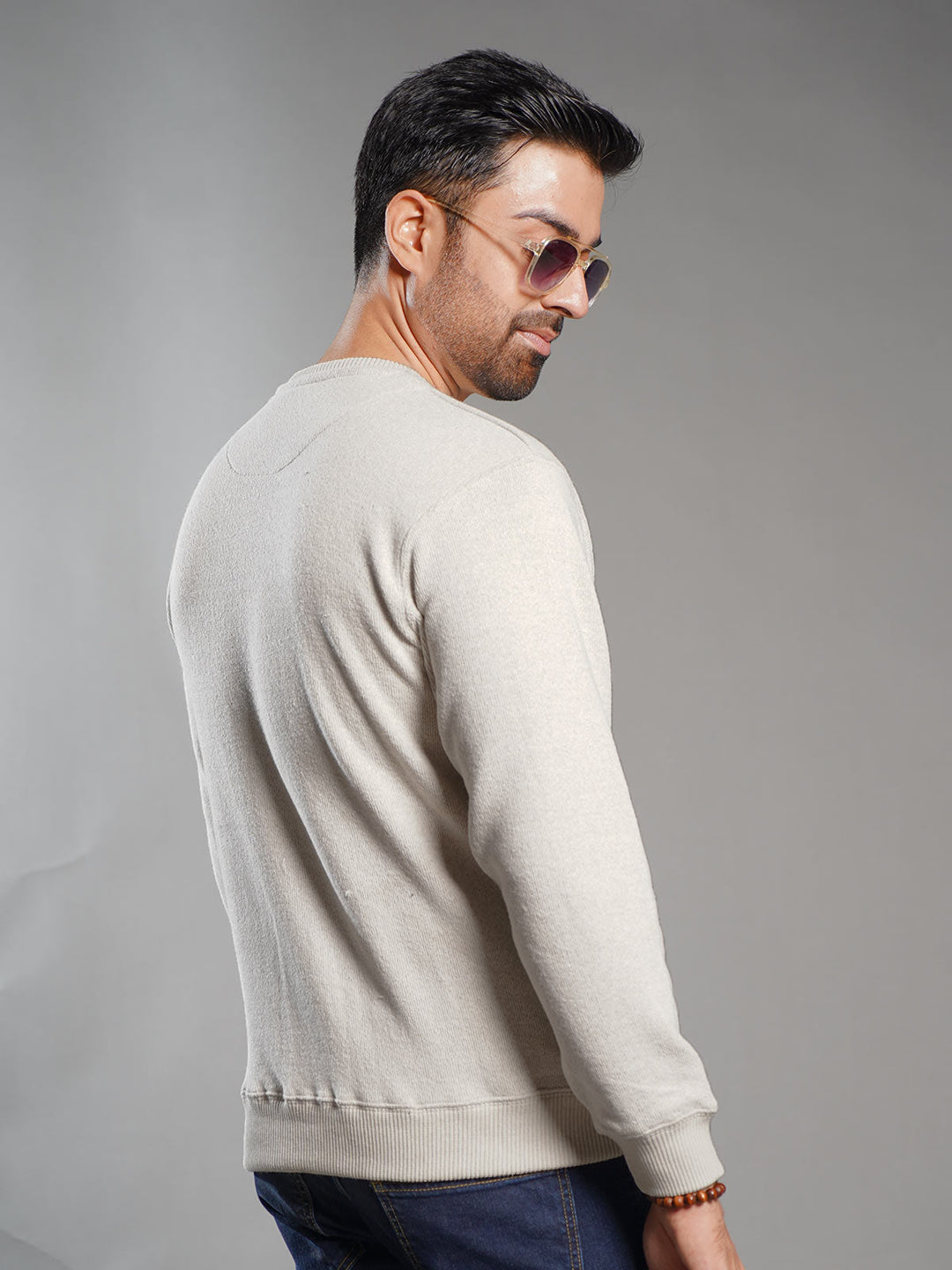 Light Brown Men’s Fleece Sweat Shirt (TEE-239)