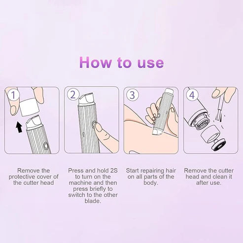 Electric Shaver with Double Heads - Quick & Easy Shaving